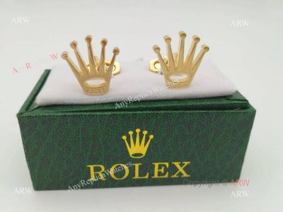 Rolex Crown Gold Cufflinks Yellow Gold AAA Grade